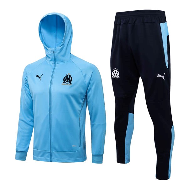 Hoodies Komplett Set Marseille 2022-2023 Blau